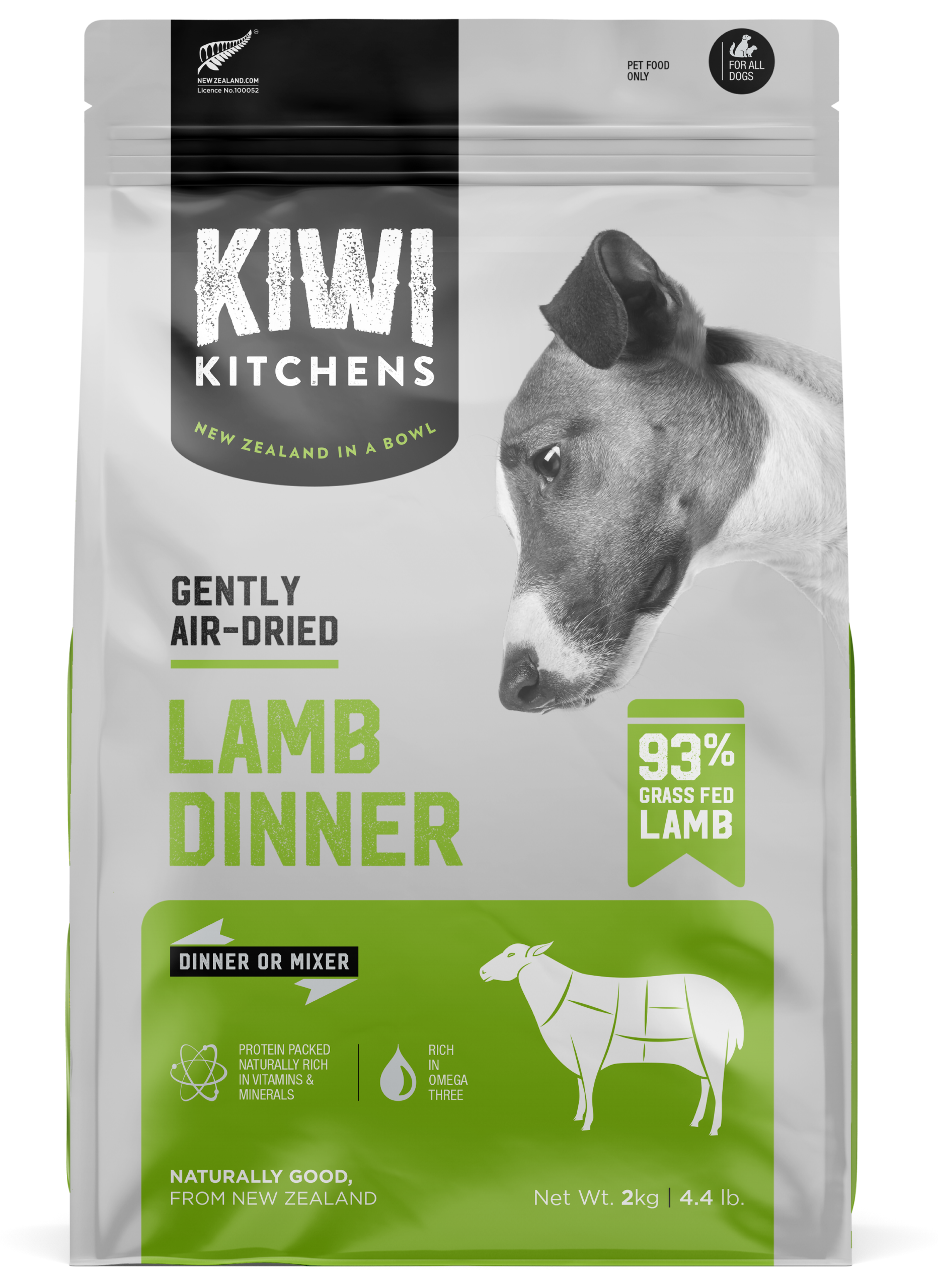 Kiwi Kitchens Air Dried Dog Food Lamb